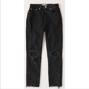 Abercrombie High Rise Ankle Mom Jeans